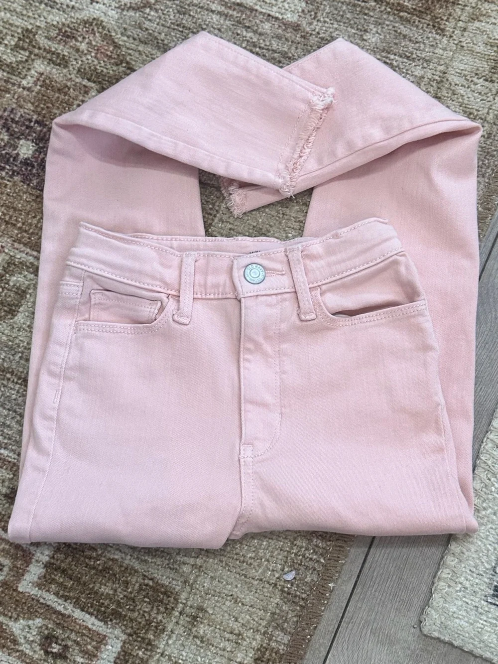 Old Navy Girls Extra High Rise Light Pink Rockstar Jeggings Skinny Jeans sz 8